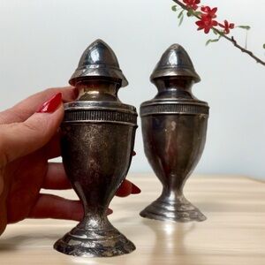 Vintage Silver Plated Salt and Pepper Shakers